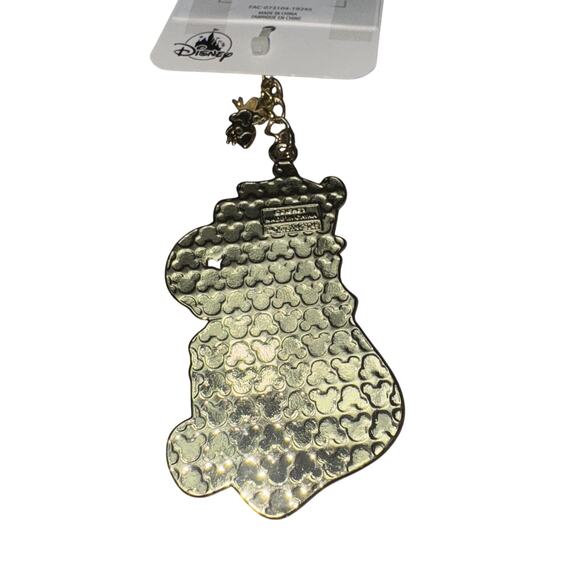 Disney Winnie the Pooh Bag Charm Keychain Gold Tone Enamel Glitter Bee 2020 - Picture 9 of 9